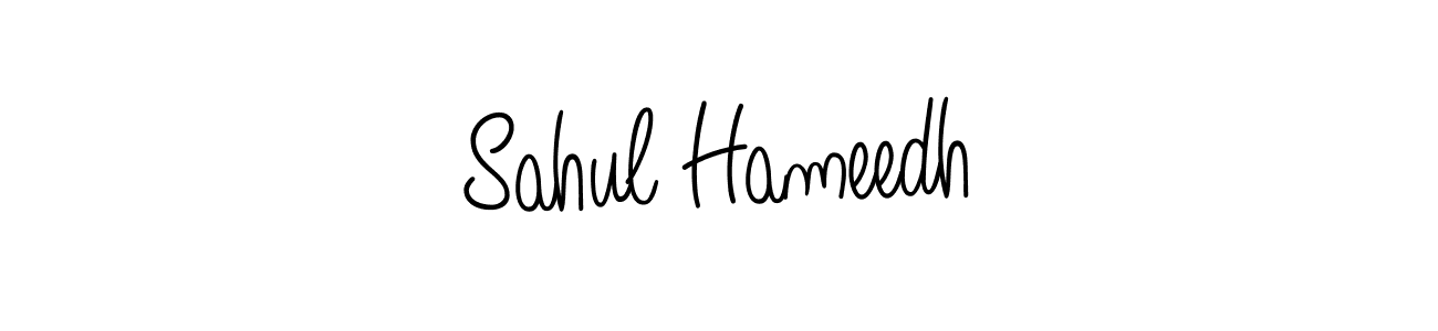 Create a beautiful signature design for name Sahul Hameedh. With this signature (Angelique-Rose-font-FFP) fonts, you can make a handwritten signature for free. Sahul Hameedh signature style 5 images and pictures png