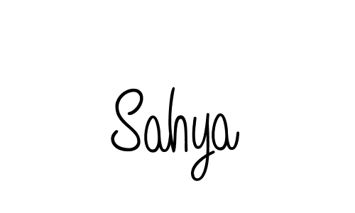 Make a beautiful signature design for name Sahya. With this signature (Angelique-Rose-font-FFP) style, you can create a handwritten signature for free. Sahya signature style 5 images and pictures png