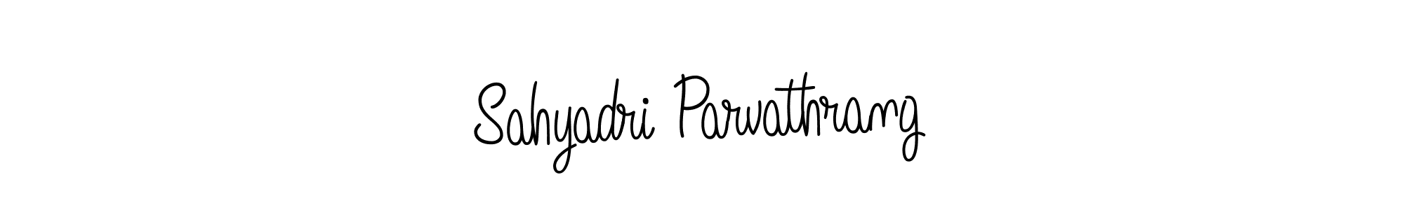 The best way (Angelique-Rose-font-FFP) to make a short signature is to pick only two or three words in your name. The name Sahyadri Parvathrang include a total of six letters. For converting this name. Sahyadri Parvathrang signature style 5 images and pictures png