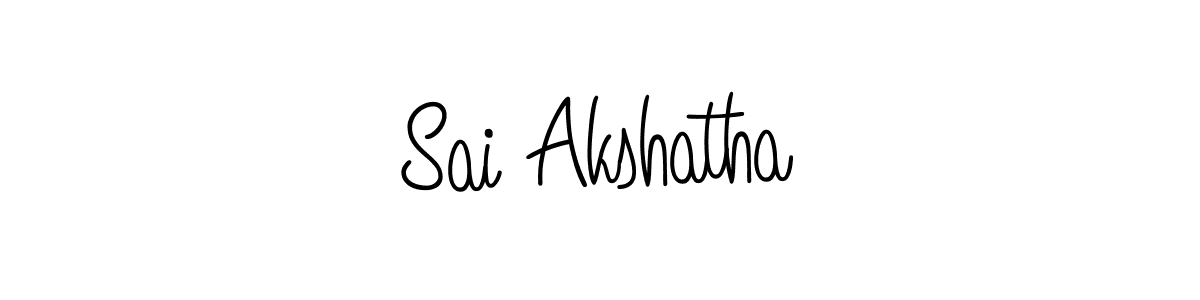 Make a beautiful signature design for name Sai Akshatha. With this signature (Angelique-Rose-font-FFP) style, you can create a handwritten signature for free. Sai Akshatha signature style 5 images and pictures png