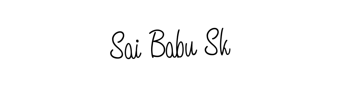 The best way (Angelique-Rose-font-FFP) to make a short signature is to pick only two or three words in your name. The name Sai Babu Sk include a total of six letters. For converting this name. Sai Babu Sk signature style 5 images and pictures png