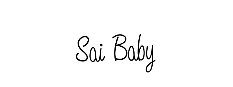 Make a beautiful signature design for name Sai Baby. With this signature (Angelique-Rose-font-FFP) style, you can create a handwritten signature for free. Sai Baby signature style 5 images and pictures png