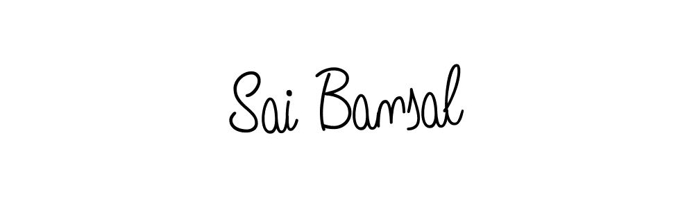 The best way (Angelique-Rose-font-FFP) to make a short signature is to pick only two or three words in your name. The name Sai Bansal include a total of six letters. For converting this name. Sai Bansal signature style 5 images and pictures png