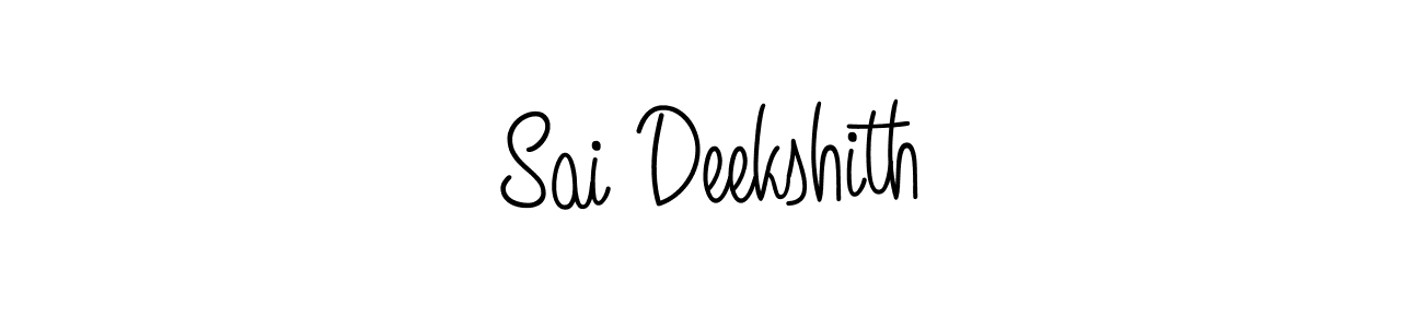 How to make Sai Deekshith name signature. Use Angelique-Rose-font-FFP style for creating short signs online. This is the latest handwritten sign. Sai Deekshith signature style 5 images and pictures png