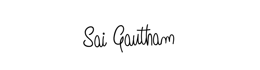 How to make Sai Gautham name signature. Use Angelique-Rose-font-FFP style for creating short signs online. This is the latest handwritten sign. Sai Gautham signature style 5 images and pictures png