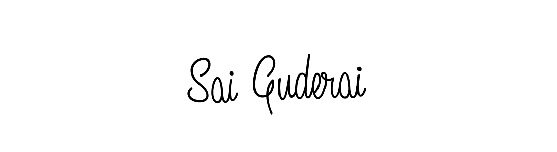 The best way (Angelique-Rose-font-FFP) to make a short signature is to pick only two or three words in your name. The name Sai Guderai include a total of six letters. For converting this name. Sai Guderai signature style 5 images and pictures png