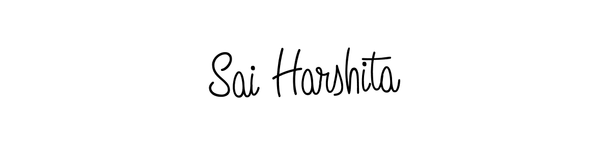 How to make Sai Harshita name signature. Use Angelique-Rose-font-FFP style for creating short signs online. This is the latest handwritten sign. Sai Harshita signature style 5 images and pictures png