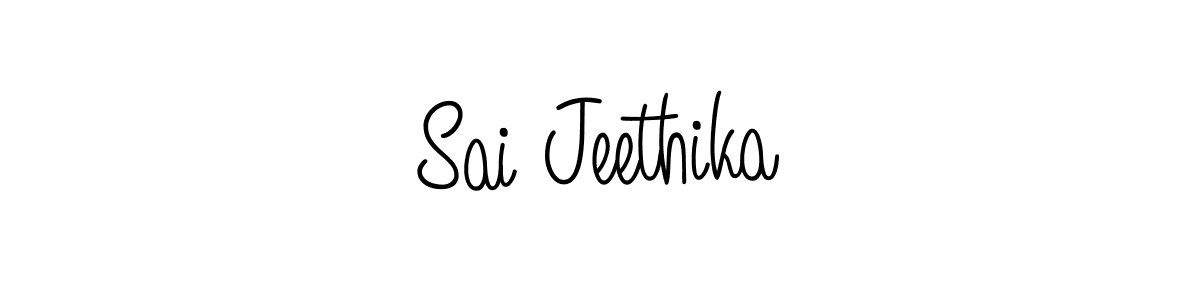 Make a beautiful signature design for name Sai Jeethika. With this signature (Angelique-Rose-font-FFP) style, you can create a handwritten signature for free. Sai Jeethika signature style 5 images and pictures png