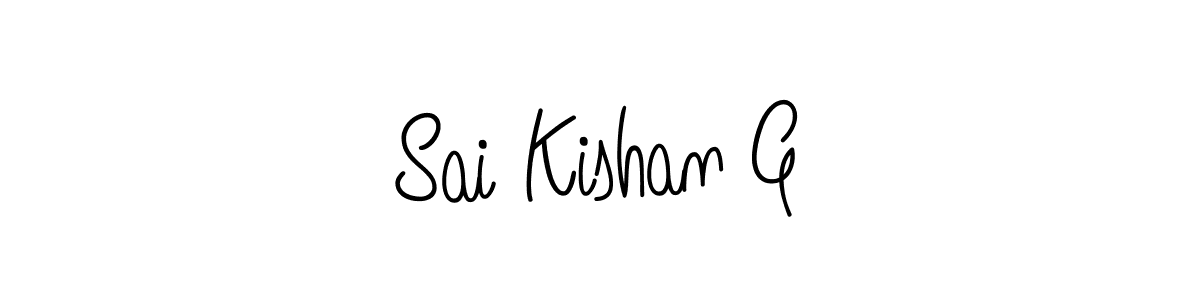 Sai Kishan G stylish signature style. Best Handwritten Sign (Angelique-Rose-font-FFP) for my name. Handwritten Signature Collection Ideas for my name Sai Kishan G. Sai Kishan G signature style 5 images and pictures png