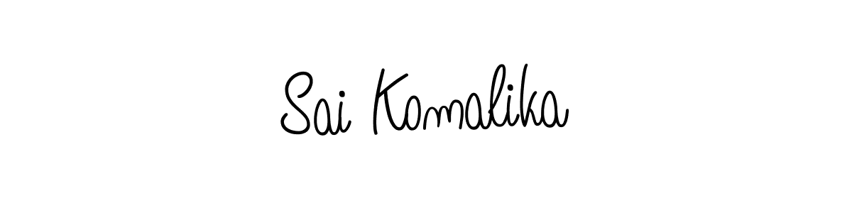 You should practise on your own different ways (Angelique-Rose-font-FFP) to write your name (Sai Komalika) in signature. don't let someone else do it for you. Sai Komalika signature style 5 images and pictures png