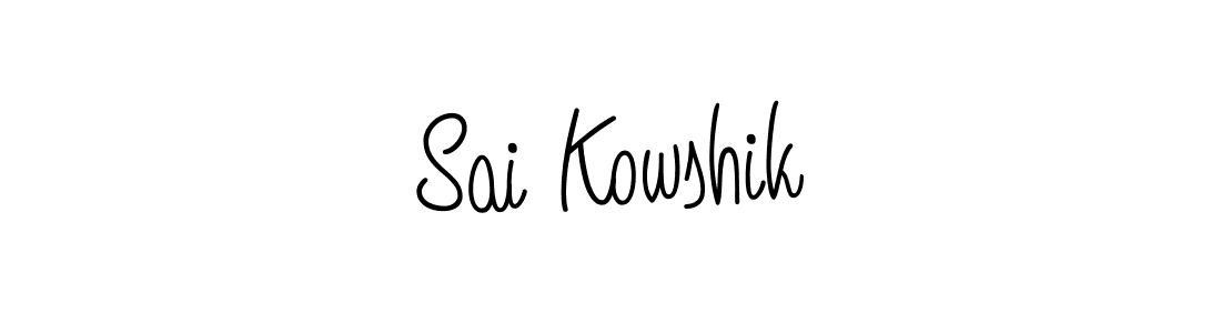 The best way (Angelique-Rose-font-FFP) to make a short signature is to pick only two or three words in your name. The name Sai Kowshik include a total of six letters. For converting this name. Sai Kowshik signature style 5 images and pictures png