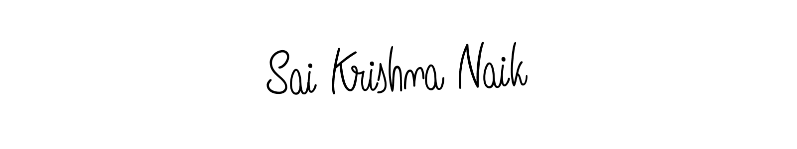 How to make Sai Krishna Naik name signature. Use Angelique-Rose-font-FFP style for creating short signs online. This is the latest handwritten sign. Sai Krishna Naik signature style 5 images and pictures png