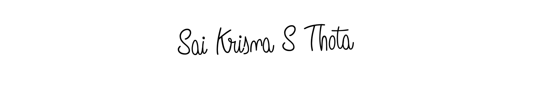 You can use this online signature creator to create a handwritten signature for the name Sai Krisna S Thota. This is the best online autograph maker. Sai Krisna S Thota signature style 5 images and pictures png