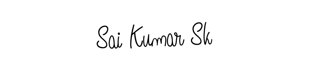 The best way (Angelique-Rose-font-FFP) to make a short signature is to pick only two or three words in your name. The name Sai Kumar Sk include a total of six letters. For converting this name. Sai Kumar Sk signature style 5 images and pictures png