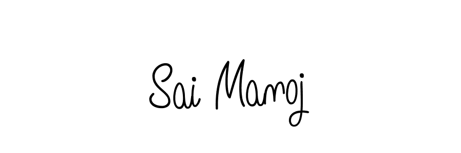 Make a beautiful signature design for name Sai Manoj. With this signature (Angelique-Rose-font-FFP) style, you can create a handwritten signature for free. Sai Manoj signature style 5 images and pictures png