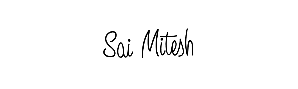 The best way (Angelique-Rose-font-FFP) to make a short signature is to pick only two or three words in your name. The name Sai Mitesh include a total of six letters. For converting this name. Sai Mitesh signature style 5 images and pictures png