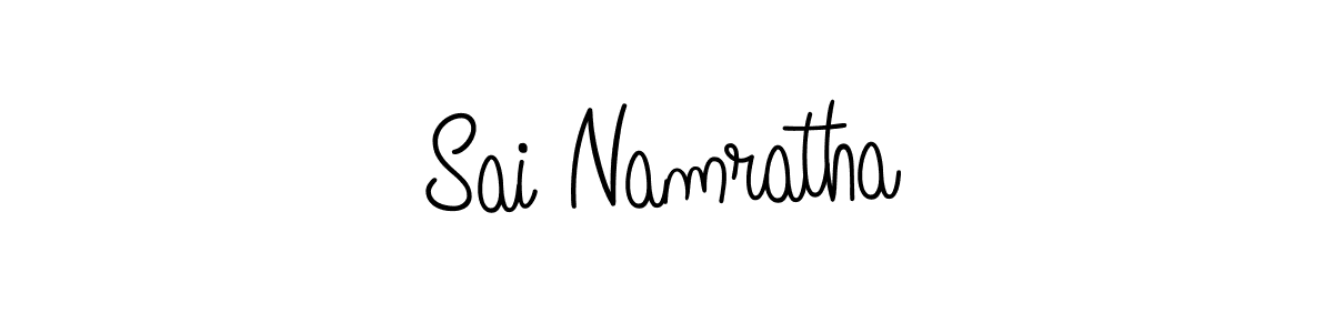 Use a signature maker to create a handwritten signature online. With this signature software, you can design (Angelique-Rose-font-FFP) your own signature for name Sai Namratha. Sai Namratha signature style 5 images and pictures png