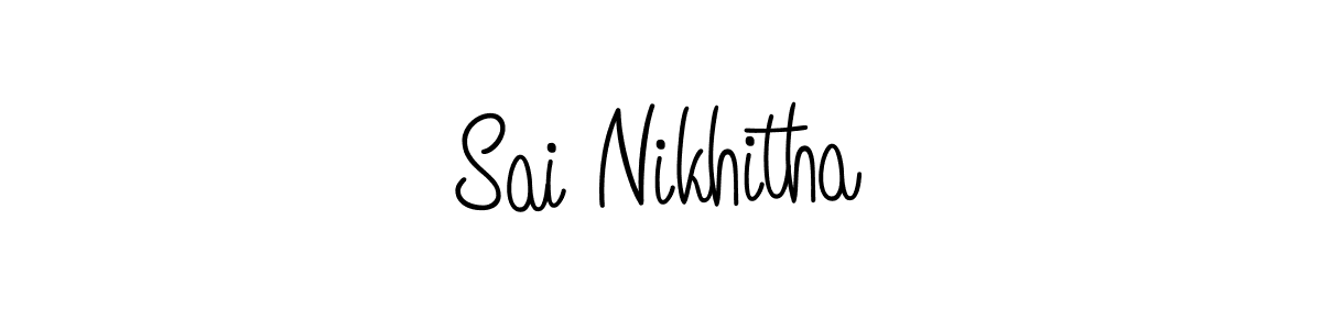 Make a beautiful signature design for name Sai Nikhitha. With this signature (Angelique-Rose-font-FFP) style, you can create a handwritten signature for free. Sai Nikhitha signature style 5 images and pictures png