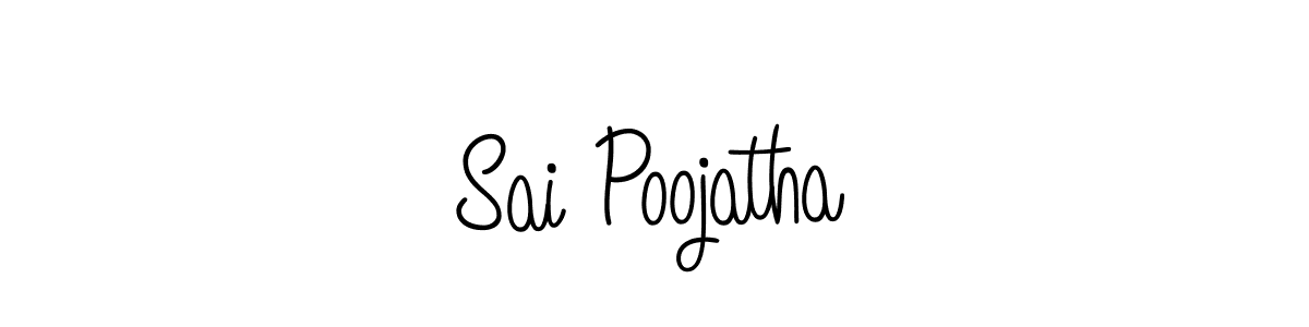 How to make Sai Poojatha name signature. Use Angelique-Rose-font-FFP style for creating short signs online. This is the latest handwritten sign. Sai Poojatha signature style 5 images and pictures png