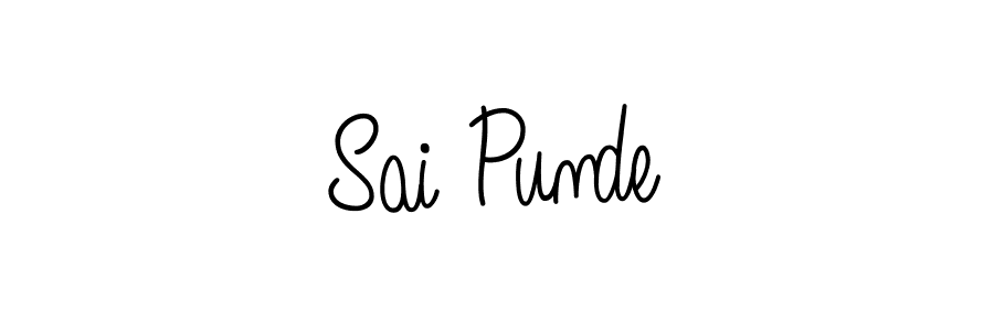 Make a beautiful signature design for name Sai Punde. With this signature (Angelique-Rose-font-FFP) style, you can create a handwritten signature for free. Sai Punde signature style 5 images and pictures png