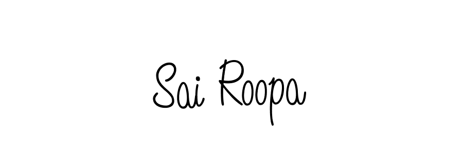 Use a signature maker to create a handwritten signature online. With this signature software, you can design (Angelique-Rose-font-FFP) your own signature for name Sai Roopa. Sai Roopa signature style 5 images and pictures png