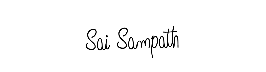 How to make Sai Sampath name signature. Use Angelique-Rose-font-FFP style for creating short signs online. This is the latest handwritten sign. Sai Sampath signature style 5 images and pictures png