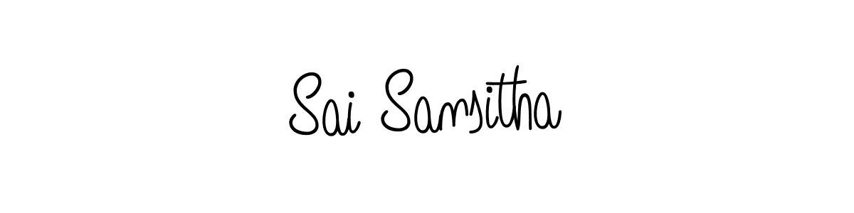 Check out images of Autograph of Sai Sansitha name. Actor Sai Sansitha Signature Style. Angelique-Rose-font-FFP is a professional sign style online. Sai Sansitha signature style 5 images and pictures png