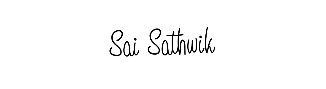 How to make Sai Sathwik name signature. Use Angelique-Rose-font-FFP style for creating short signs online. This is the latest handwritten sign. Sai Sathwik signature style 5 images and pictures png