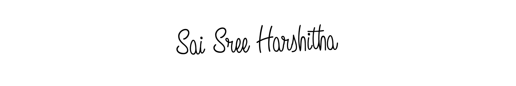 Use a signature maker to create a handwritten signature online. With this signature software, you can design (Angelique-Rose-font-FFP) your own signature for name Sai Sree Harshitha. Sai Sree Harshitha signature style 5 images and pictures png