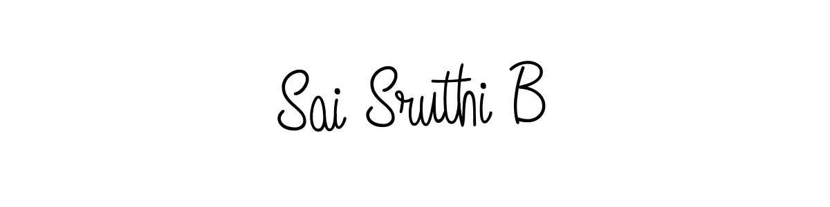 You should practise on your own different ways (Angelique-Rose-font-FFP) to write your name (Sai Sruthi B) in signature. don't let someone else do it for you. Sai Sruthi B signature style 5 images and pictures png