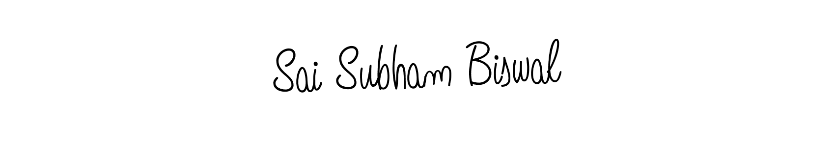 The best way (Angelique-Rose-font-FFP) to make a short signature is to pick only two or three words in your name. The name Sai Subham Biswal include a total of six letters. For converting this name. Sai Subham Biswal signature style 5 images and pictures png
