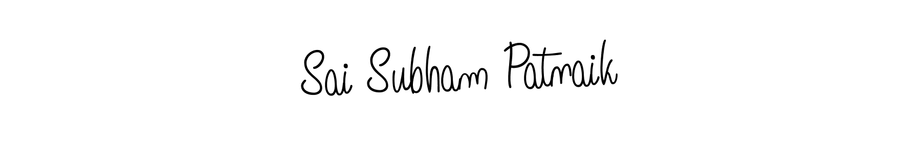 You should practise on your own different ways (Angelique-Rose-font-FFP) to write your name (Sai Subham Patnaik) in signature. don't let someone else do it for you. Sai Subham Patnaik signature style 5 images and pictures png