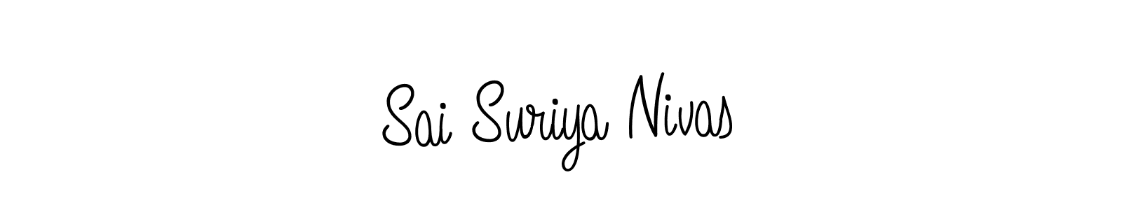 Use a signature maker to create a handwritten signature online. With this signature software, you can design (Angelique-Rose-font-FFP) your own signature for name Sai Suriya Nivas. Sai Suriya Nivas signature style 5 images and pictures png