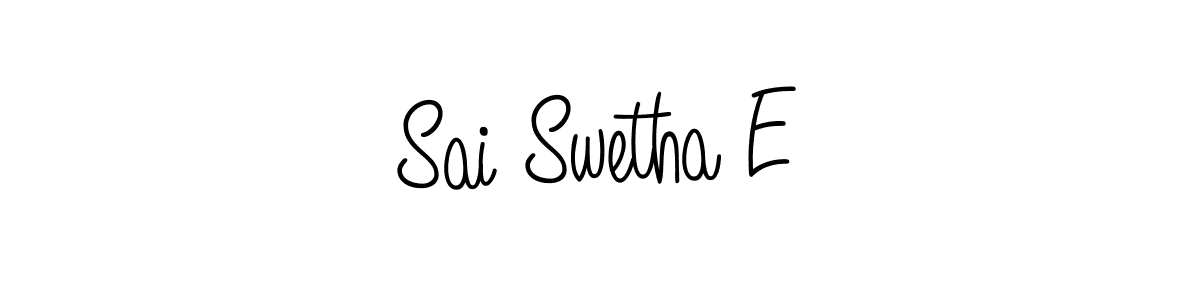 Sai Swetha E stylish signature style. Best Handwritten Sign (Angelique-Rose-font-FFP) for my name. Handwritten Signature Collection Ideas for my name Sai Swetha E. Sai Swetha E signature style 5 images and pictures png