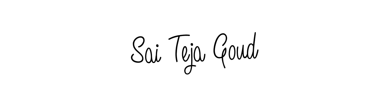 Use a signature maker to create a handwritten signature online. With this signature software, you can design (Angelique-Rose-font-FFP) your own signature for name Sai Teja Goud. Sai Teja Goud signature style 5 images and pictures png