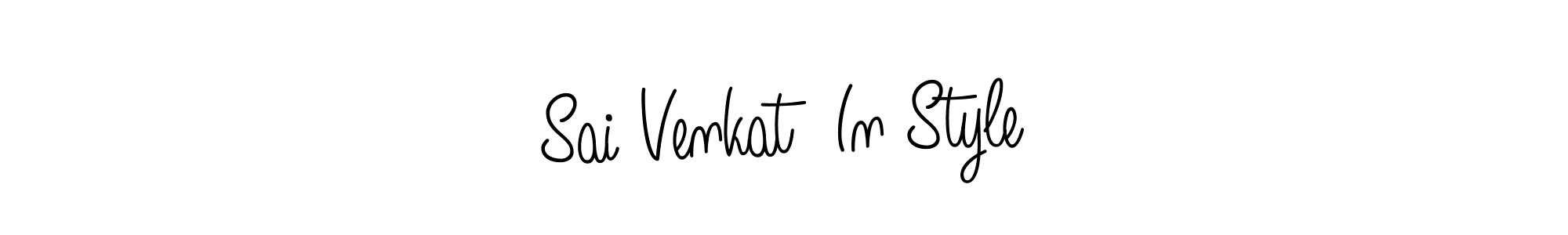 The best way (Angelique-Rose-font-FFP) to make a short signature is to pick only two or three words in your name. The name Sai Venkat  In Style include a total of six letters. For converting this name. Sai Venkat  In Style signature style 5 images and pictures png
