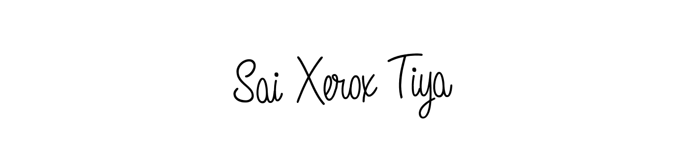 Create a beautiful signature design for name Sai Xerox Tiya. With this signature (Angelique-Rose-font-FFP) fonts, you can make a handwritten signature for free. Sai Xerox Tiya signature style 5 images and pictures png