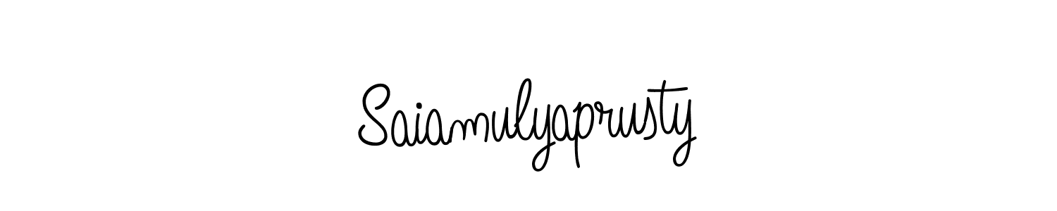 Once you've used our free online signature maker to create your best signature Angelique-Rose-font-FFP style, it's time to enjoy all of the benefits that Saiamulyaprusty name signing documents. Saiamulyaprusty signature style 5 images and pictures png
