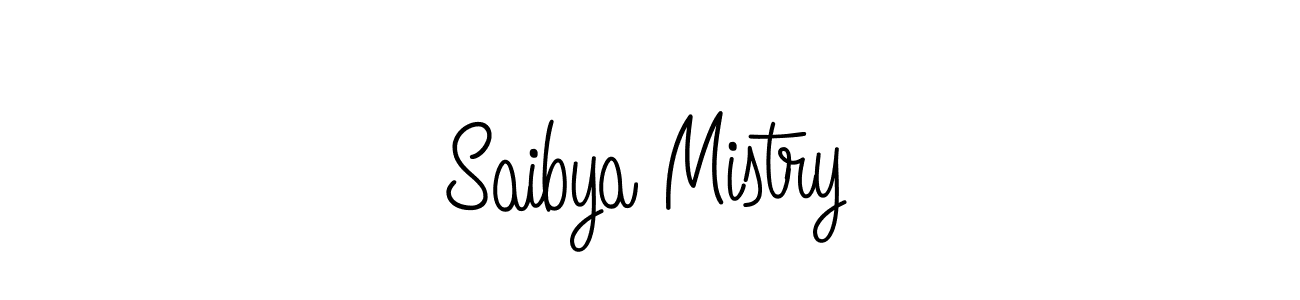 Use a signature maker to create a handwritten signature online. With this signature software, you can design (Angelique-Rose-font-FFP) your own signature for name Saibya Mistry. Saibya Mistry signature style 5 images and pictures png