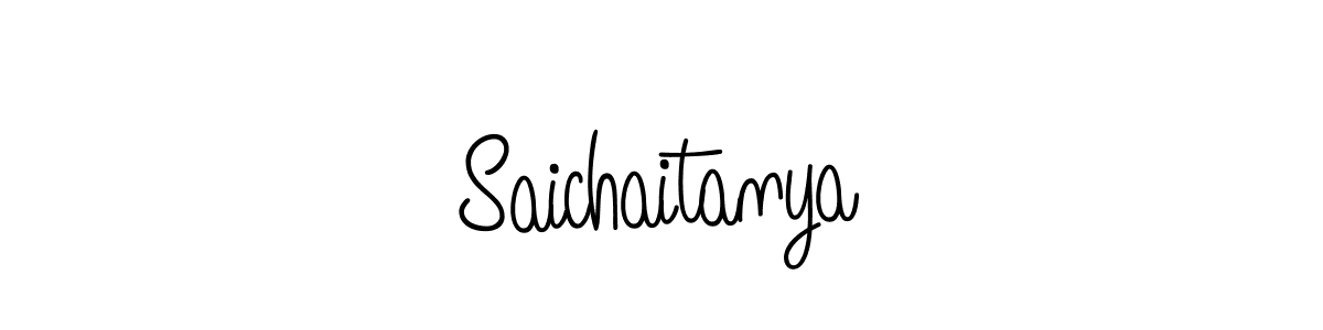 Design your own signature with our free online signature maker. With this signature software, you can create a handwritten (Angelique-Rose-font-FFP) signature for name Saichaitanya. Saichaitanya signature style 5 images and pictures png