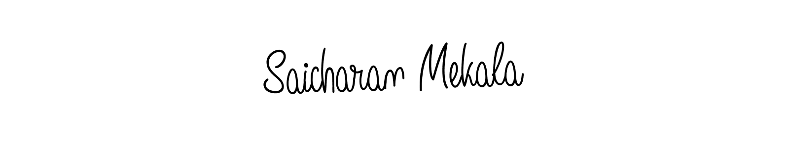 How to make Saicharan Mekala signature? Angelique-Rose-font-FFP is a professional autograph style. Create handwritten signature for Saicharan Mekala name. Saicharan Mekala signature style 5 images and pictures png