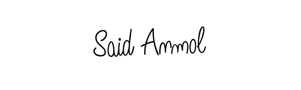 The best way (Angelique-Rose-font-FFP) to make a short signature is to pick only two or three words in your name. The name Said Anmol include a total of six letters. For converting this name. Said Anmol signature style 5 images and pictures png