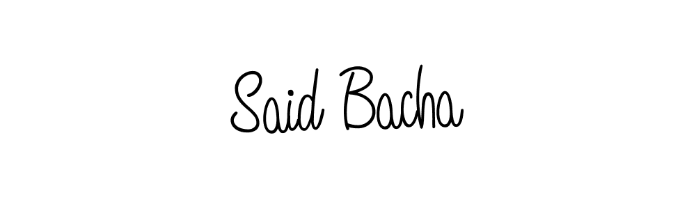 You should practise on your own different ways (Angelique-Rose-font-FFP) to write your name (Said Bacha) in signature. don't let someone else do it for you. Said Bacha signature style 5 images and pictures png