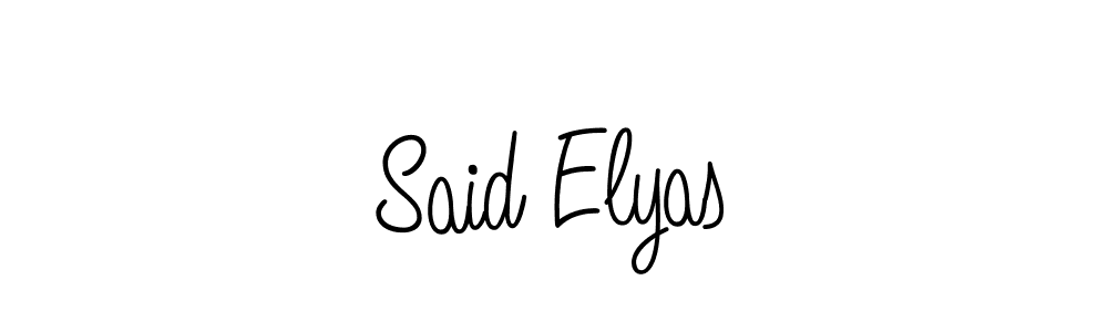 You should practise on your own different ways (Angelique-Rose-font-FFP) to write your name (Said Elyas) in signature. don't let someone else do it for you. Said Elyas signature style 5 images and pictures png