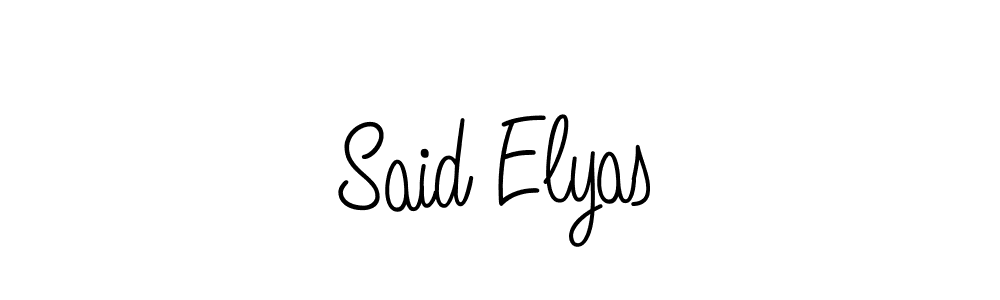 You should practise on your own different ways (Angelique-Rose-font-FFP) to write your name (Said Elyas) in signature. don't let someone else do it for you. Said Elyas signature style 5 images and pictures png