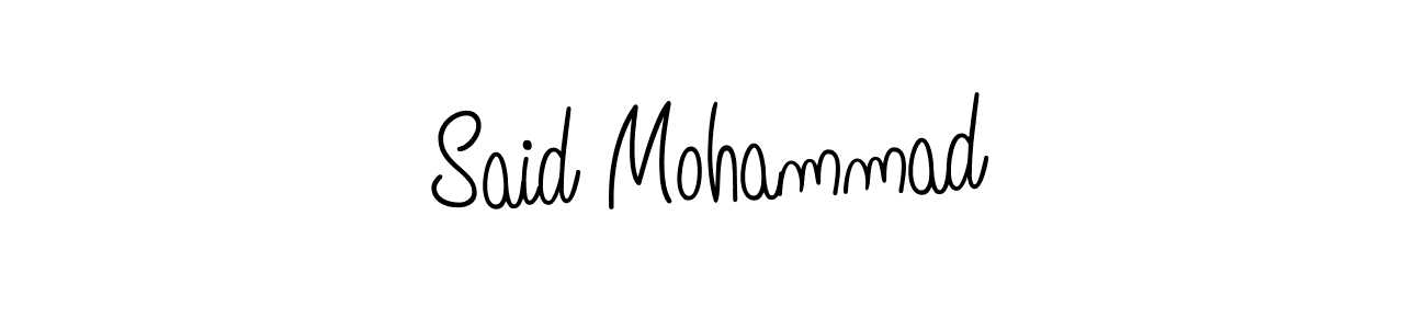 How to make Said Mohammad name signature. Use Angelique-Rose-font-FFP style for creating short signs online. This is the latest handwritten sign. Said Mohammad signature style 5 images and pictures png