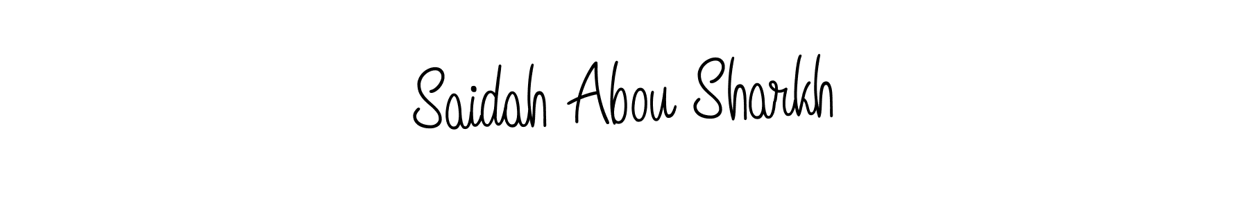 Check out images of Autograph of Saidah Abou Sharkh name. Actor Saidah Abou Sharkh Signature Style. Angelique-Rose-font-FFP is a professional sign style online. Saidah Abou Sharkh signature style 5 images and pictures png