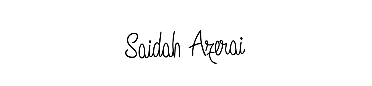 Check out images of Autograph of Saidah Azerai name. Actor Saidah Azerai Signature Style. Angelique-Rose-font-FFP is a professional sign style online. Saidah Azerai signature style 5 images and pictures png