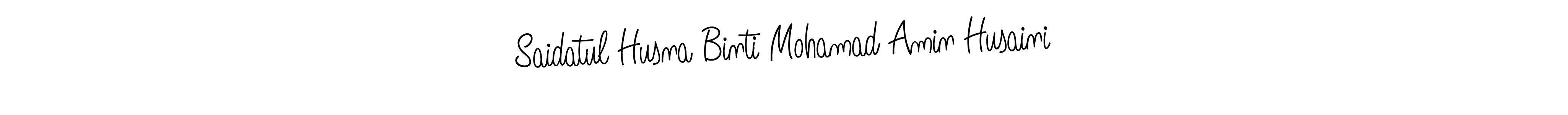 Design your own signature with our free online signature maker. With this signature software, you can create a handwritten (Angelique-Rose-font-FFP) signature for name Saidatul Husna Binti Mohamad Amin Husaini. Saidatul Husna Binti Mohamad Amin Husaini signature style 5 images and pictures png
