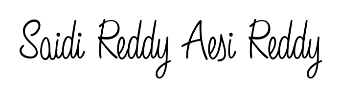 Explore multiple handwriting variations for Saidi Reddy Aesi Reddy including this stunning Angelique-Rose-font-FFP design. Free to use across all platforms. Saidi Reddy Aesi Reddy signature style 5 images and pictures png